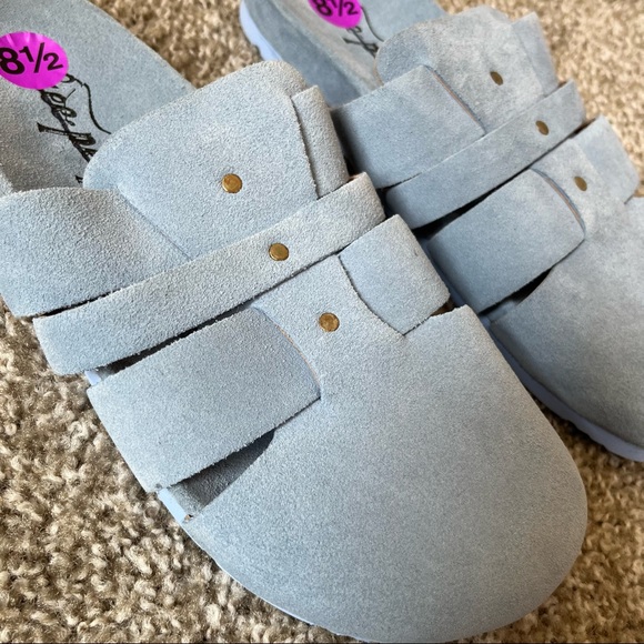 NEW Free People Sunday Season Mule Blue 8.5 - Picture 5 of 11
